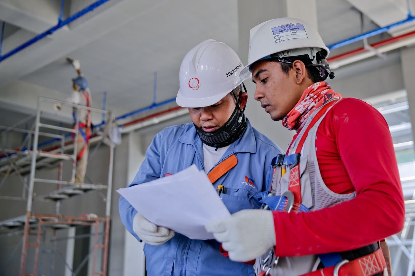 Labour crew on a work site